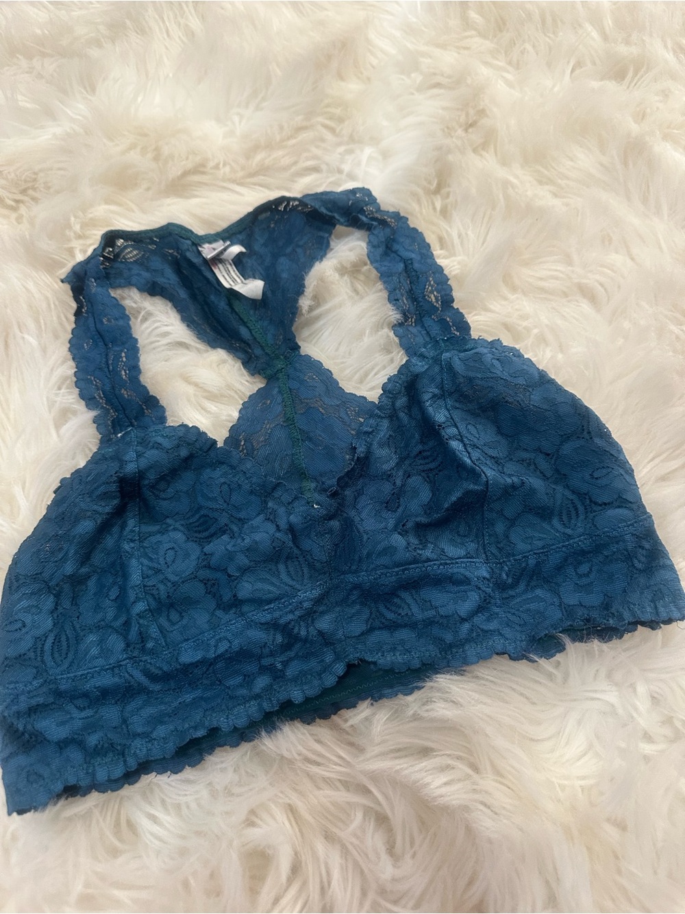 Free People Lace Racerback Bralette - Teal
